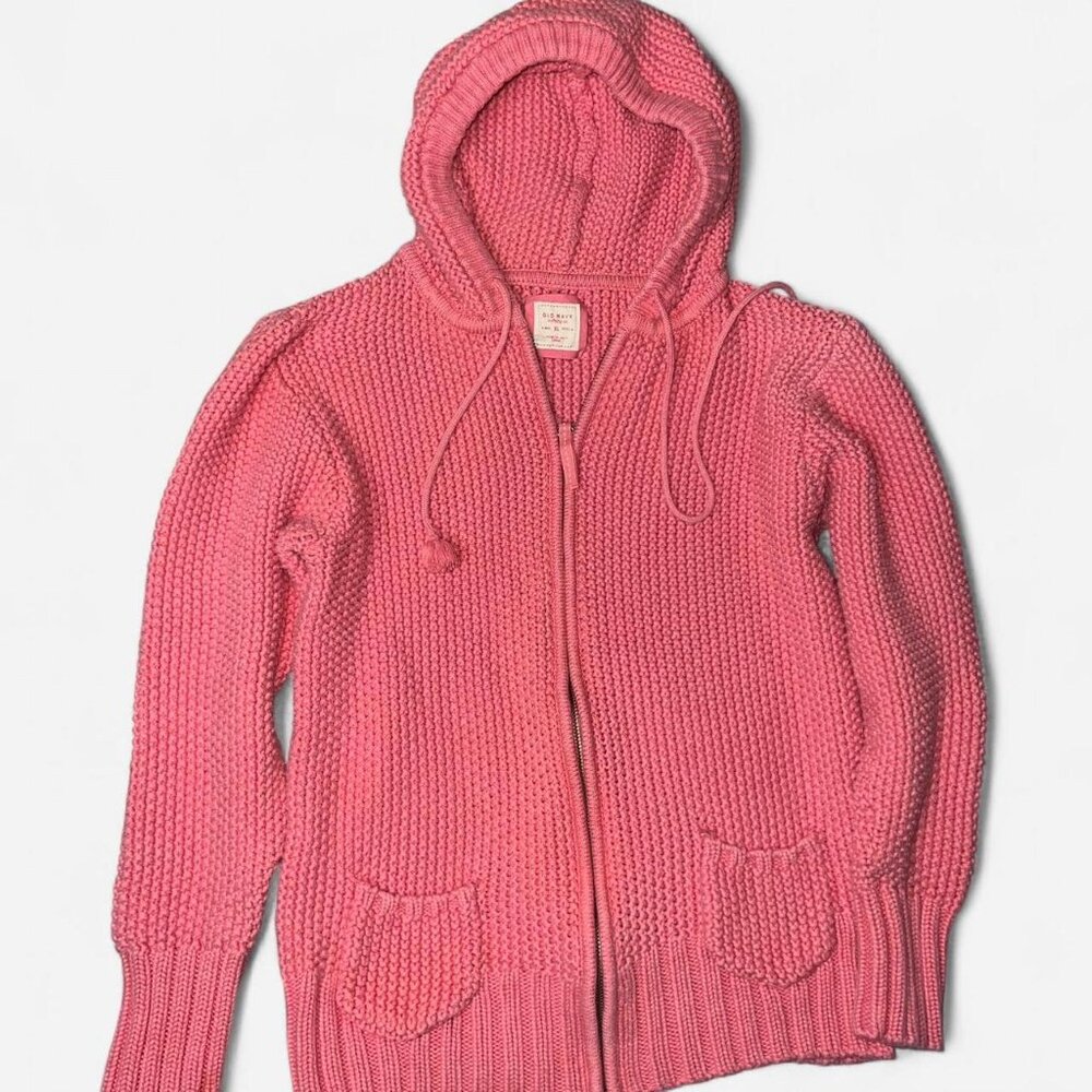 Old Navy Knit Hoodie Size XL Vintage Crochet Y2K Knit Preppy Cozy Cottage